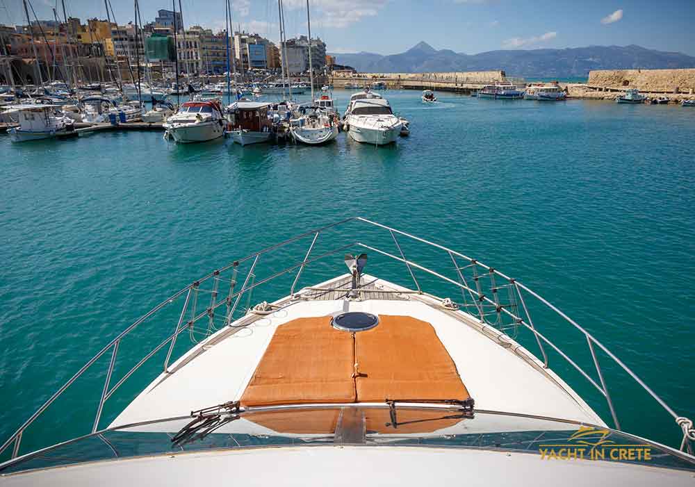 yacht in crete